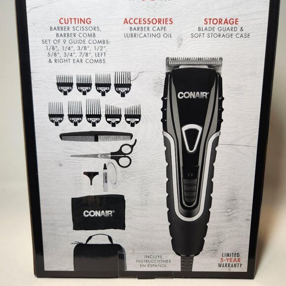 NEW Conair Barber Shop Professional Hair Clippers Cutting Kit Trimmer 20 Piece T - Picture 4 of 16